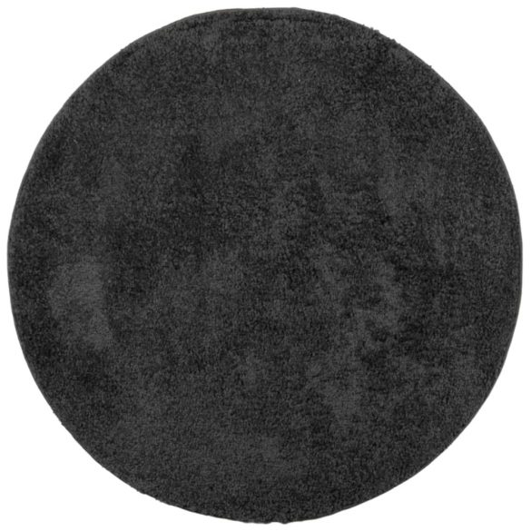 PAMPLONA antracit magas szálú bolyhos modern szőnyeg Ø 80 cm