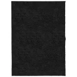 PAMPLONA fekete magas szálú bolyhos modern szőnyeg 140 x 200 cm