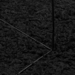 PAMPLONA fekete magas szálú bolyhos modern szőnyeg 140 x 200 cm