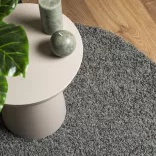 PAMPLONA zöld magas szálú bolyhos modern szőnyeg Ø 120 cm