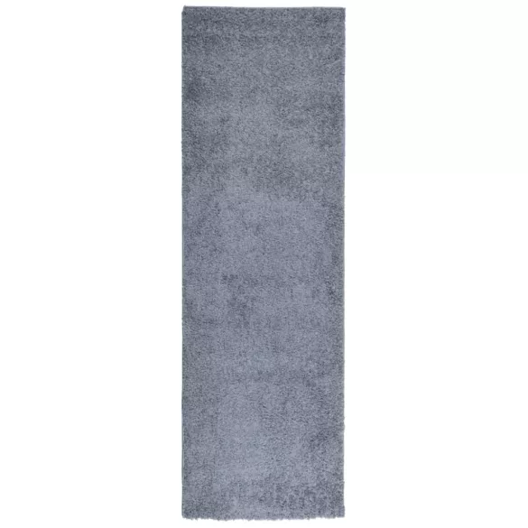 PAMPLONA kék magas szálú bolyhos modern szőnyeg 80 x 250 cm