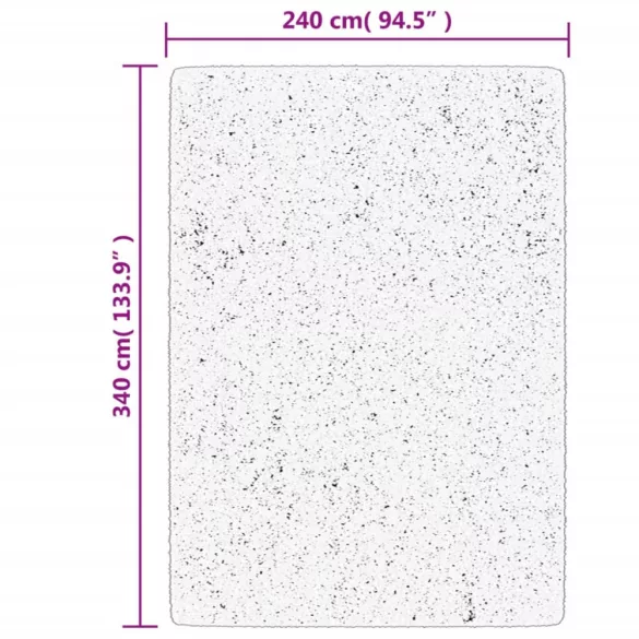 PAMPLONA kék magas szálú bolyhos modern szőnyeg 240 x 340 cm