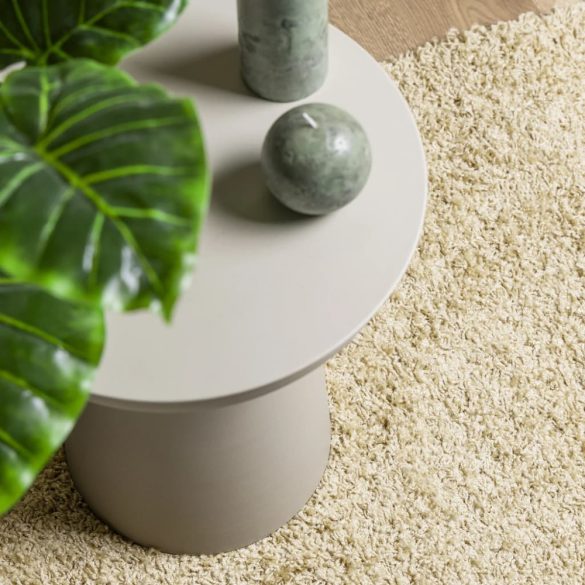 PAMPLONA arany magas szálú bolyhos modern szőnyeg 160 x 160 cm