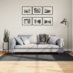   IZA antracit rövid szálú skandináv stílusú szőnyeg 100 x 200 cm