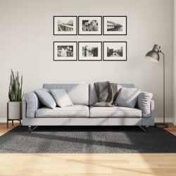   IZA antracit rövid szálú skandináv stílusú szőnyeg 140 x 200 cm