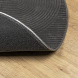 IZA antracit rövid szálú skandináv stílusú szőnyeg Ø 200 cm