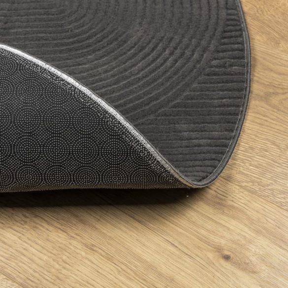 IZA antracit rövid szálú skandináv stílusú szőnyeg Ø 200 cm