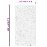 IZA krémszínű rövid szálú skandináv stílusú szőnyeg 100x200 cm