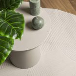 IZA krémszínű rövid szálú skandináv stílusú szőnyeg Ø 100 cm