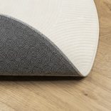 IZA krémszínű rövid szálú skandináv stílusú szőnyeg Ø 120 cm