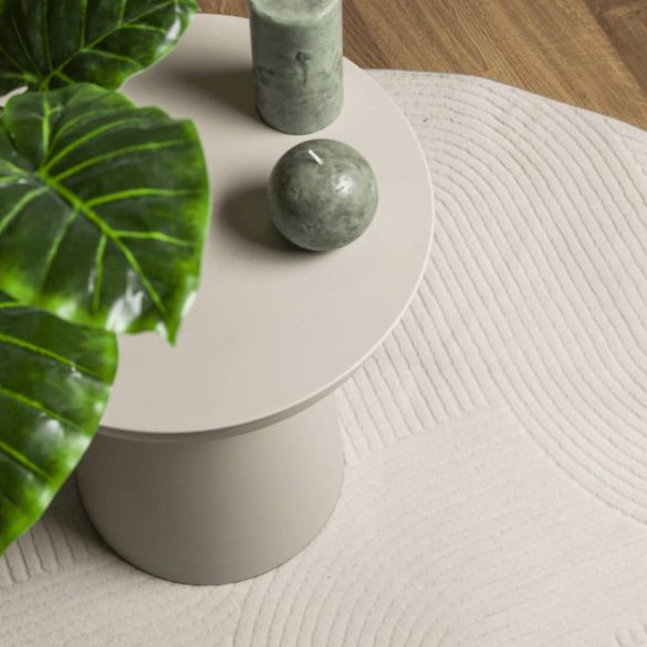 IZA krémszínű rövid szálú skandináv stílusú szőnyeg Ø 200 cm