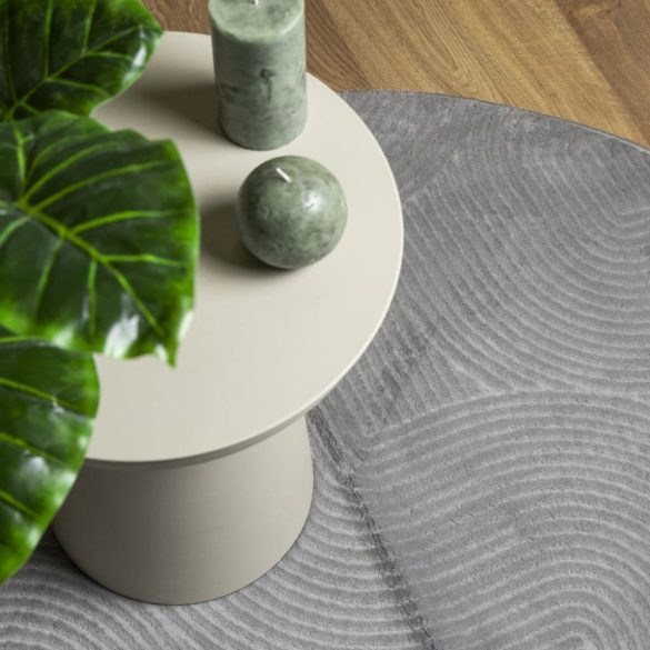 IZA szürke rövid szálú skandináv stílusú szőnyeg Ø 80 cm