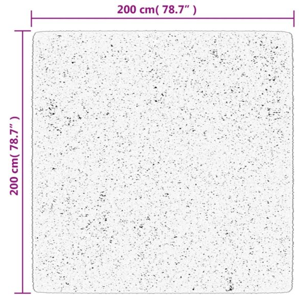 OVIEDO antracitszürke rövid szálú szőnyeg 200 x 200 cm