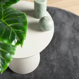 OVIEDO antracitszürke rövid szálú szőnyeg Ø 160 cm