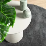 OVIEDO antracitszürke rövid szálú szőnyeg Ø 200 cm