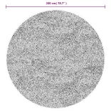 OVIEDO antracitszürke rövid szálú szőnyeg Ø 200 cm