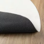 OVIEDO krémszínű rövid szálú szőnyeg Ø 120 cm