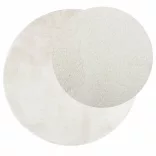 OVIEDO krémszínű rövid szálú szőnyeg Ø 200 cm