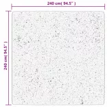 OVIEDO fekete rövid szálú szőnyeg 240 x 240 cm