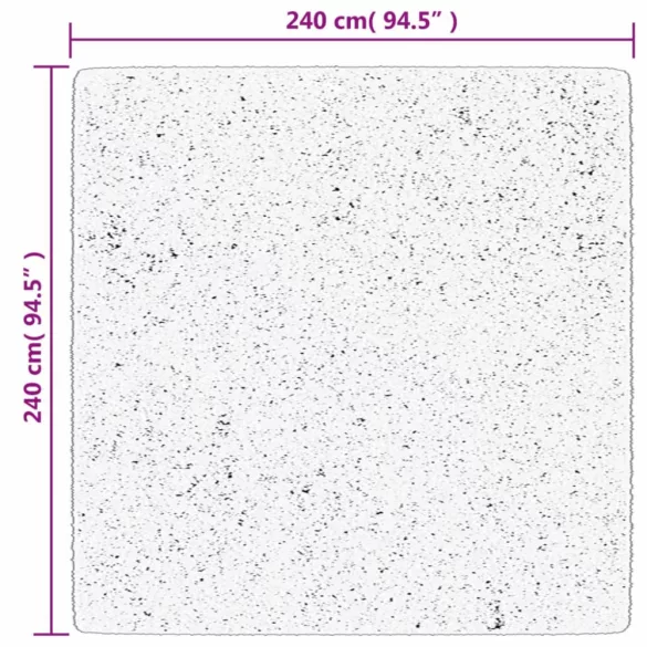 OVIEDO fekete rövid szálú szőnyeg 240 x 240 cm