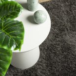 ISTAN antracitszürke hosszú szálú fényes szőnyeg 140 x 200 cm