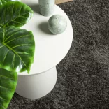 ISTAN antracitszürke hosszú szálú fényes szőnyeg 200 x 280 cm