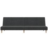 kétszemélyes sötétszürke szövet kanapéágy