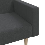 kétszemélyes sötétszürke szövet kanapéágy