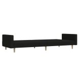 kétszemélyes fekete szövet kanapéágy