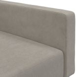 kétszemélyes világosszürke bársony kanapéágy