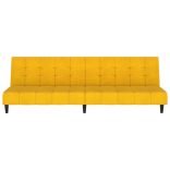 kétszemélyes sárga bársony kanapéágy