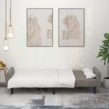 kétszemélyes világosszürke bársony kanapéágy