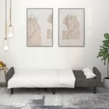 kétszemélyes sötétszürke bársony kanapéágy