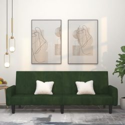 kétszemélyes sötétzöld bársony kanapéágy