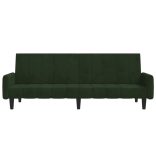 kétszemélyes sötétzöld bársony kanapéágy