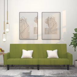 kétszemélyes világoszöld bársony kanapéágy