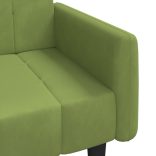 kétszemélyes világoszöld bársony kanapéágy