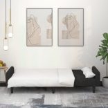 kétszemélyes fekete bársony kanapéágy