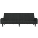 kétszemélyes fekete bársony kanapéágy