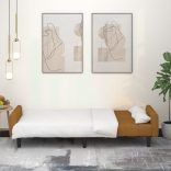 kétszemélyes barna bársony kanapéágy