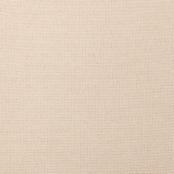 kétszemélyes krémszínű szövet kanapéágy két párnával