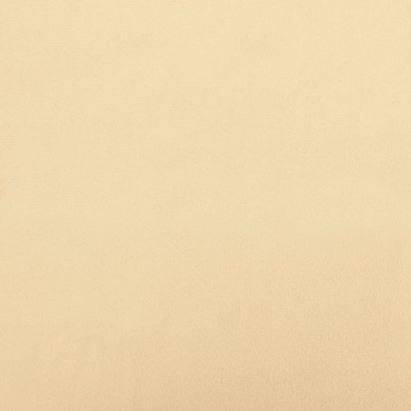 kétszemélyes krémszínű bársony kanapéágy két párnával