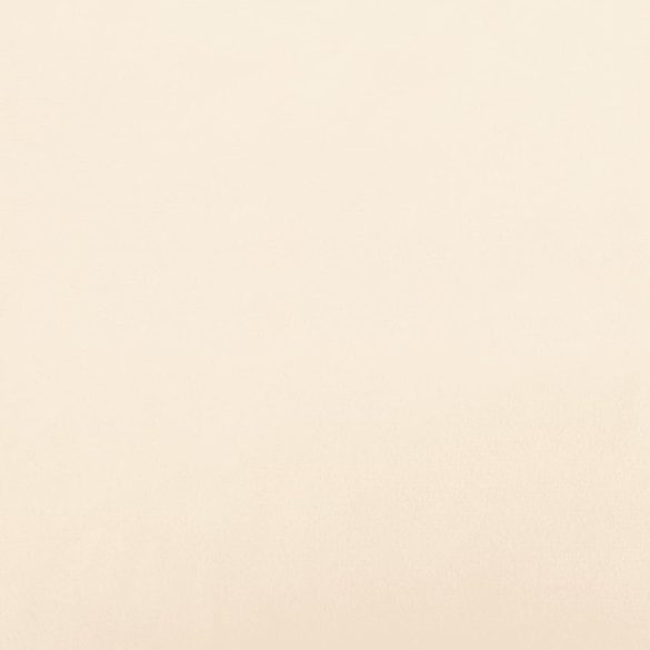 kétszemélyes krémszínű bársony kanapéágy két párnával