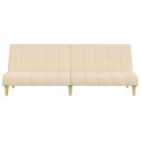 kétszemélyes krémszínű szövet kanapéágy