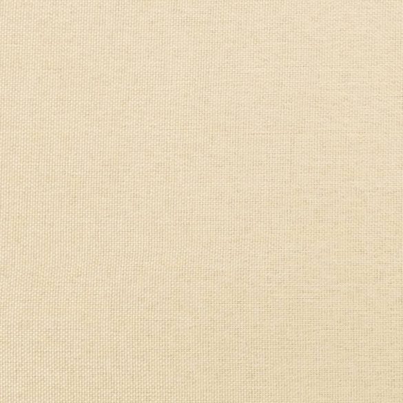 kétszemélyes krémszínű szövet kanapéágy két párnával