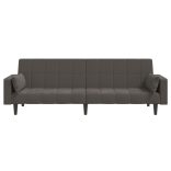 kétszemélyes sötétzöld bársony kanapéágy két párnával