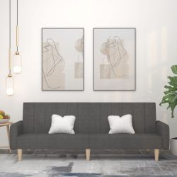 kétszemélyes sötétszürke szövet kanapéágy