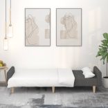 kétszemélyes sötétszürke szövet kanapéágy