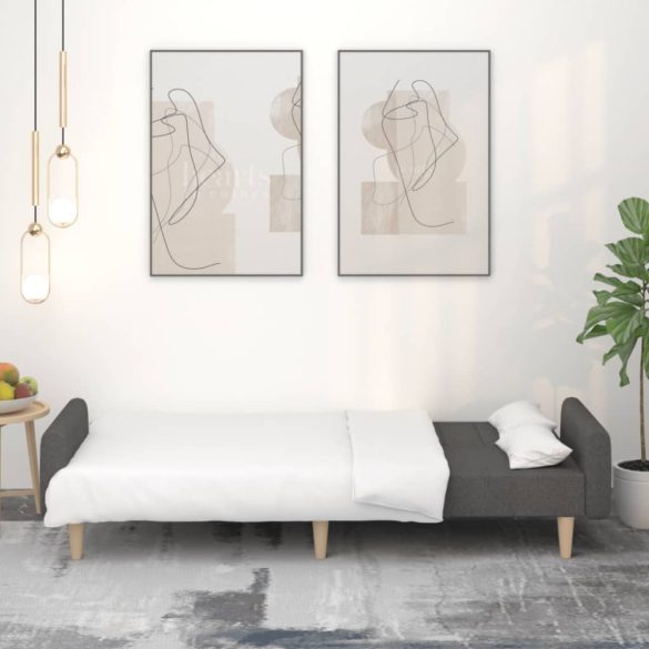 kétszemélyes sötétszürke szövet kanapéágy