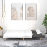 kétszemélyes világosszürke szövet kanapéágy